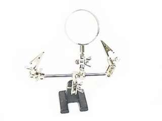 PORTABLE MAGNIFYING GLASS LENSE HOBBY CRAFT w/CLAMPS  