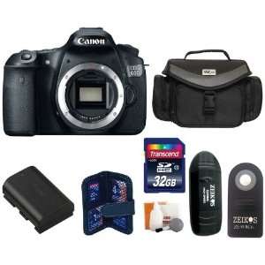 Canon EOS 60D SLR Digital Camera Body + Large Vidpro Camera and Lens 