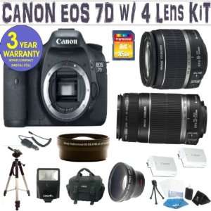  BRAND NEW CANON EOS 7D w/ CANON 18 55 IS LENS + CANON 55 250 