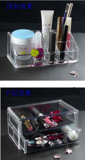 NH5 ACRYLIC LUCITE CLEAR CUBE MAKEUP COSMETIC CASE ORGANIZER  