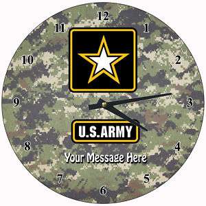 Personalized US Army Wall Clock  