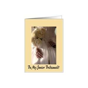  Junior Bridesmaid, Bride dress & hands Card Health 