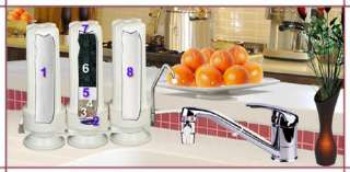CRYSTAL QUEST CERAMIC COUNTER TOP TRIPLE WATER FILTER  
