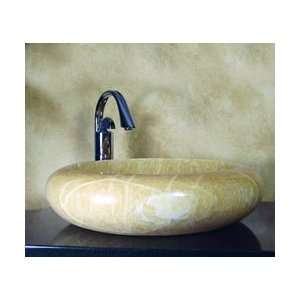  Stone Vessel Sink Stone Bowl LUX BARBARA 19.75 W x 6 H 