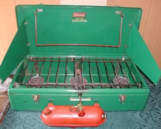 Vintage Coleman 426c Camp Stove 3 Burner with Stand and Toaster 