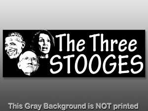 The Three Stooges Sticker decal bumper obama palin fun  