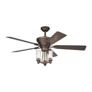   Bronze 52 Ceiling Fan with Light & Remote Control