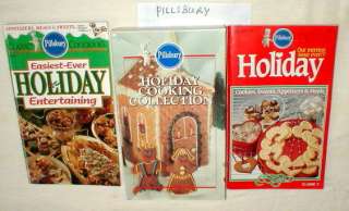 Pillsbury Holiday Christmas Cookbooks LOT of 6 Vintage Collection 
