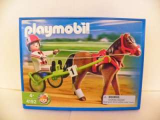 NEW Playmobil 4192 Trotting Racer Horse Driver NIB  