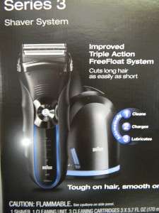 New BRAUN Rechargeable Electric Shaver Razor + Clean & Renew Kit Model 
