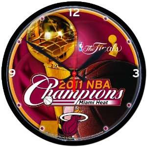 NBA Miami Heat 2011 World Champions Round Clock  Sports 