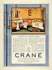 1930 Crane Plumbing Bathroom Fixtures Color Ad  