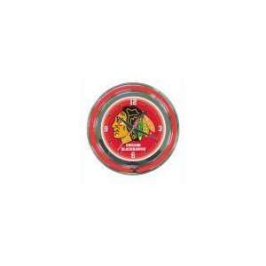  NHL Chicago Blackhawks Neon Clock   14 inch Diameter
