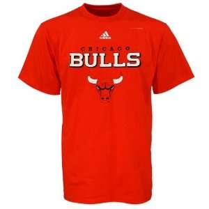  adidas Chicago Bulls Red True T shirt (Large) Sports 