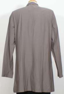 NWT EILEEN FISHER Taupe Stretch Crepe Long Jacket PM  