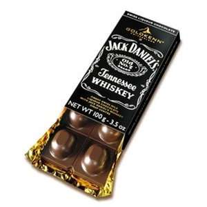 Jack Daniels Whiskey Filled Chocolate Bar by Goldkenn   100gr (3.5 Oz 