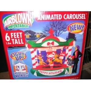  Airblown Inflatable Christmas Animated Rotating Carousel 6 