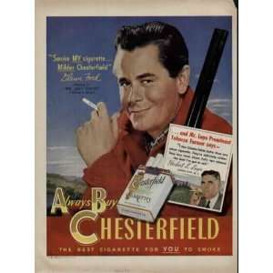  GLENN FORD  1949 Chesterfield Cigarettes Ad, A3142 
