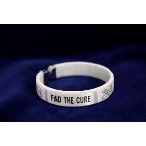   Ribbon Fabric Bangle Bracelet  Find The Cure (Adult Size 25 Bracelets