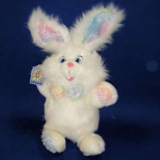 Dan Dee Collectors White Sparkle Bunny Rabbit Plush NWT  