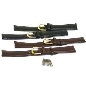   & Brown Geniune Padded Leather Watch Bands Arts, Crafts & Sewing