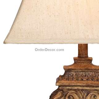Set/2 Beautiful Brown Table Lamps, Bedside Accent Pair  