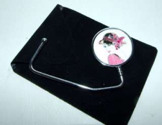 Decorative Handbag Purse Holder Hook W/Pouch NIB  