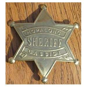  Solid Brass Hopalong Cassidy Toy Sheriff Badge Star 