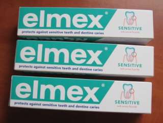 ELMEX SENSITIVE Toothpaste Dental  75ml / 2.5oz X 3  