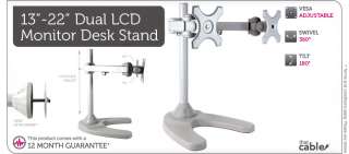 Dual Display Desk Stand   For two monitors or TVs from 13 to 22