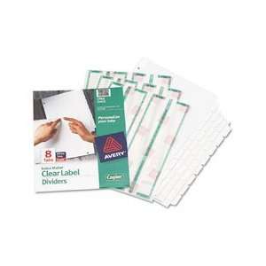   ® Clear Label Dividers with White Tabs for Copiers