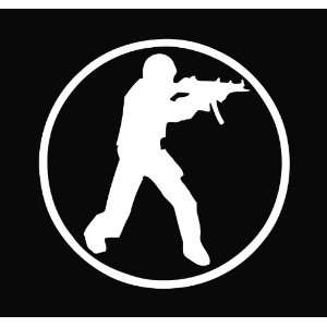 Counter Strike Half Life Die Cut Vinyl Decal Sticker   4 White