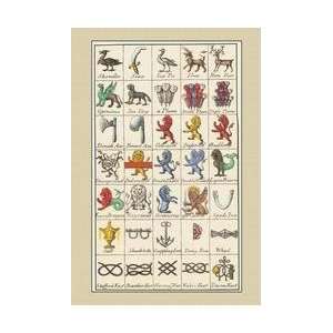  Heraldic Symbols   Shoveller Seax et al 20x30 poster