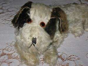 Antique 30s 40s UK Mohair Dog Zippered Pajama Case  