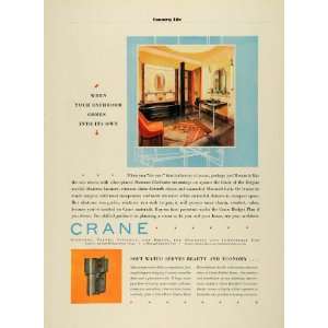  1931 Ad Crane Bathroom Redecorating Pipe Valves Fittings 