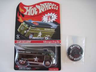 Hot Wheels RLC Volkswagen Drag Racing Bus Military Police with button 