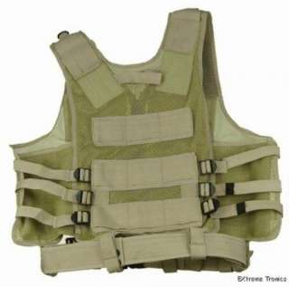 Airsoft Desert Tan Cross Draw Tactical Vest Holster M4  