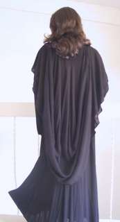 Black Long V Neck Sleeve Moroccan Magic Dress M TO 2X  