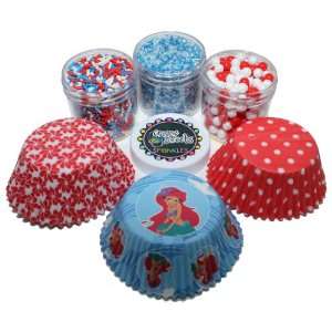   Ariel Cupcake Kit by Crispie Sweets   Sprinkles and Baking Cups Set