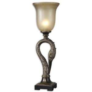   Lamps Burnished Gold Finish With A Taupe Rust Glaze