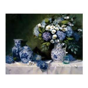  Hydrangeas & Delft Giclee Poster Print by Hope Reis, 32x24 