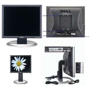  17 Dell 1703FPT DVI LCD Monitor w/USB Hub (Black/Silver 