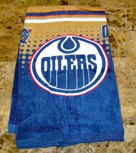 LOT OF 2 EDMONTON OILERS HAND TOWEL LICENSED PRODUCT NICE GIFT  