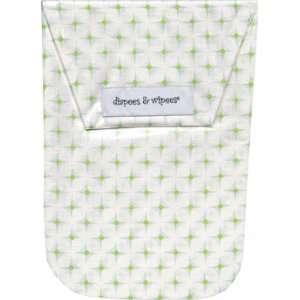   Diapees & Wipees Hoppy Dots Green Waterproof Baby Diapering Bag Baby