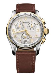 Victorinox Swiss Army® Chrono Classic Leather Strap Watch 