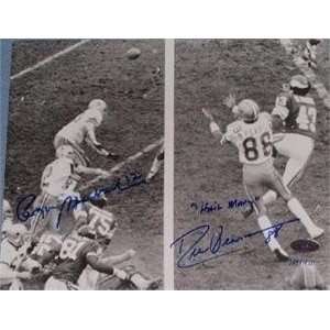 Roger Staubach & Drew Pearson Autographed/Hand Signed Dallas Cowboys 