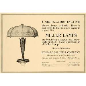  1918 Ad Edward Miller & Co. Miller Lamps Adam No L2540 