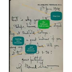   Alexander and Edward Herrmann. (Press Kit) George Bernard Shaw Books