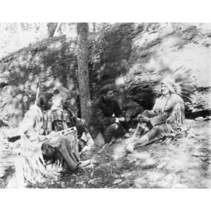  1917 photo Ernest Thompson Seton, with three Blackfeet 