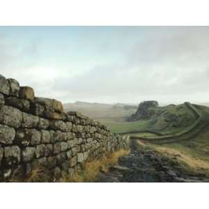  Hadrians Wall, Towards Crag Lough, Northumberland England 